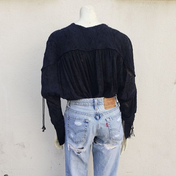 5/$100 SALE - H&M Studio AW2016 Black Lace Tunic Top - Picture 2 of 9